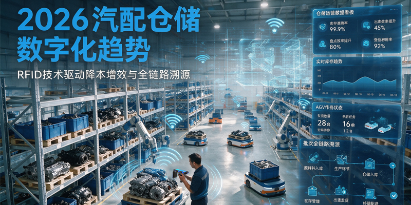 汽车零部件RFID智能仓储整体解决方案全景图|深圳汉德霍尔